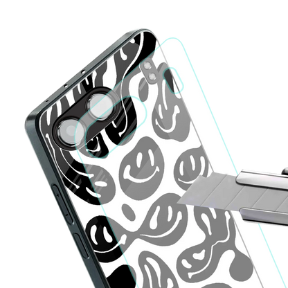 Acid Smiles BW stylish phone case for oneplus nord 4 | glossy glass and slim fit