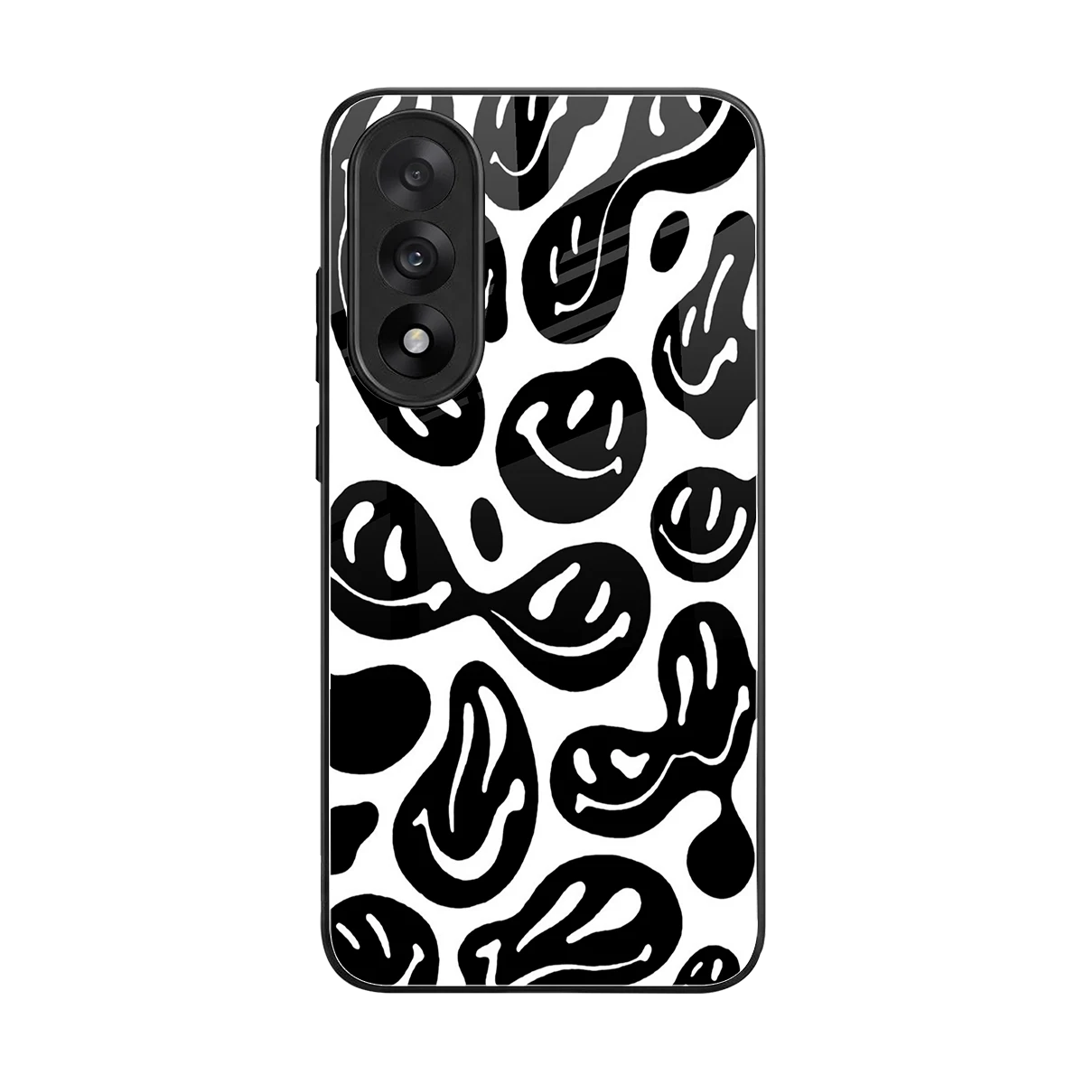 Acid Smiles BW back phone cover | glass case for oneplus nord 5