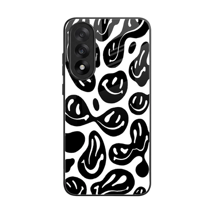 Acid Smiles BW back phone cover | glass case for oneplus nord 5