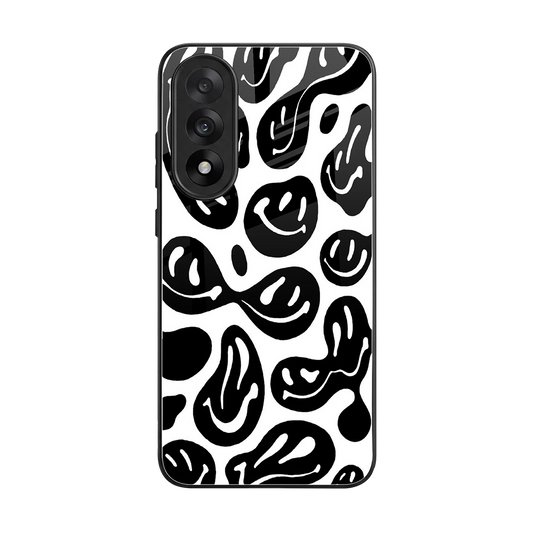 Acid Smiles BW back phone cover | glass case for oneplus nord 5