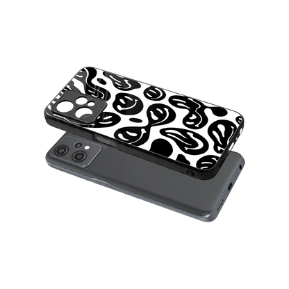 Acid Smiles BW sleek oneplus nord ce 2 lite cover with tempered glass back and TPU edges