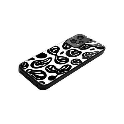 Acid Smiles BW stylish phone case for oneplus nord ce 2 lite | glossy glass and slim fit