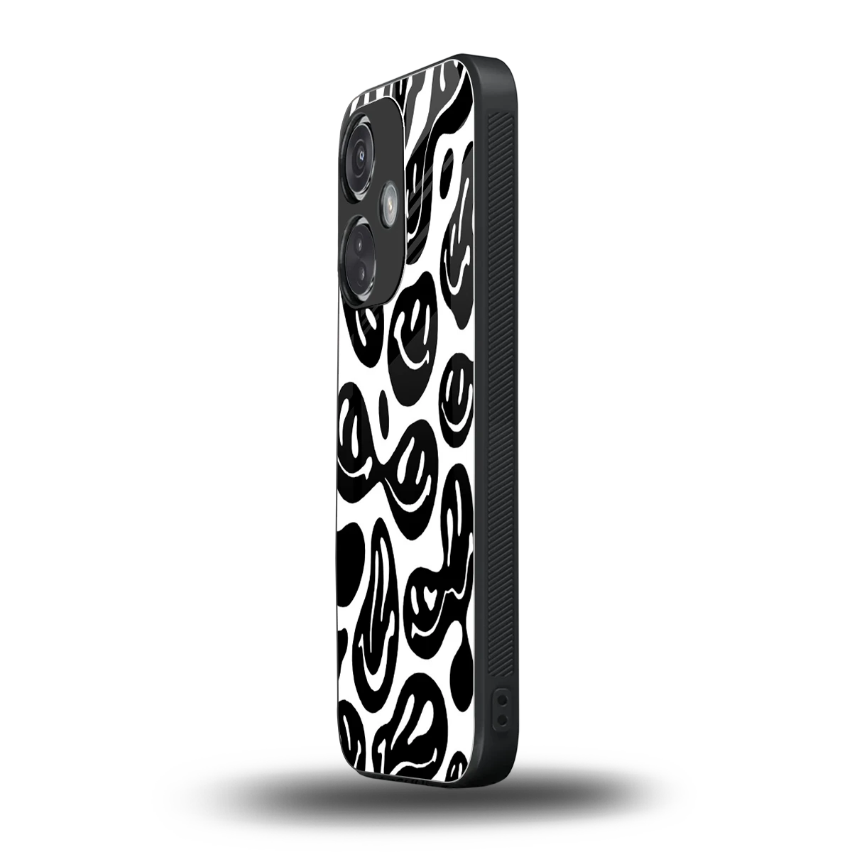 Acid Smiles BW oneplus nord ce 3 mobile cover | shockproof glass phone case