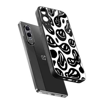 Acid Smiles BW sleek oneplus nord ce 4 lite cover with tempered glass back and TPU edges