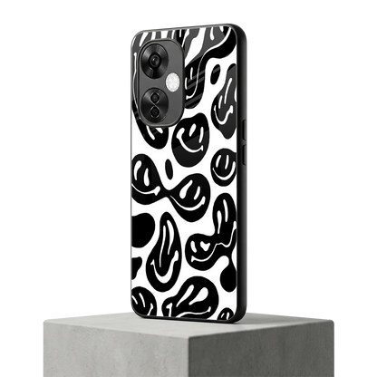 Acid Smiles BW oneplus nord ce 3 lite mobile cover | shockproof glass phone case