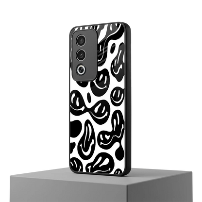 Acid Smiles BW oppo a3 pro mobile cover | shockproof glass phone case