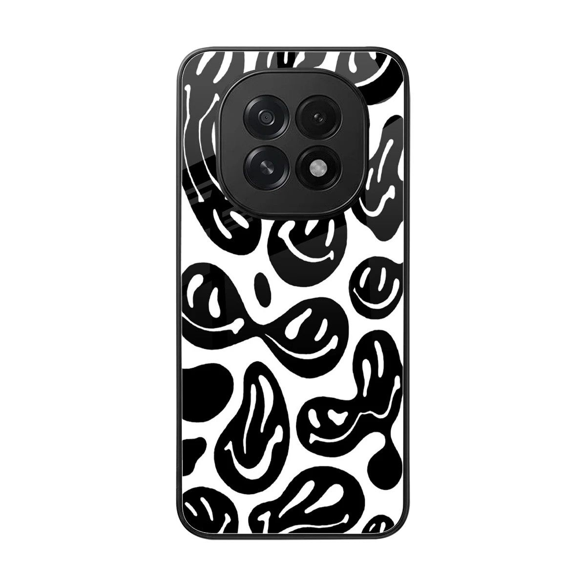 Acid Smiles BW back phone cover | glass case for oppo f29 5g