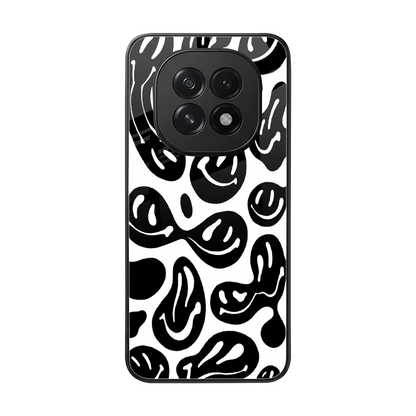Acid Smiles BW back phone cover | glass case for oppo f29 5g