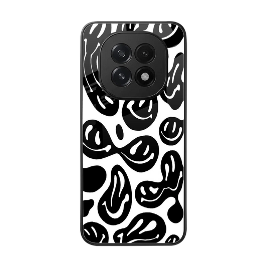 Acid Smiles BW back phone cover | glass case for oppo f29 5g