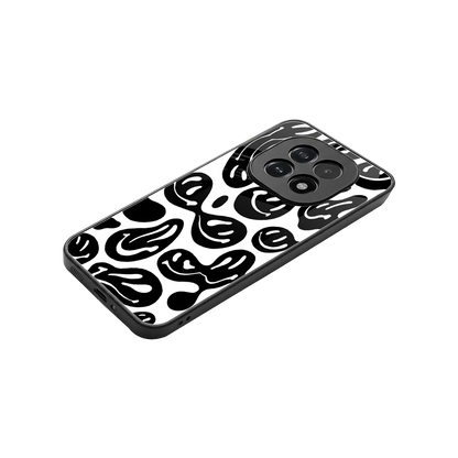 Acid Smiles BW stylish phone case for oppo f29 5g | glossy glass and slim fit