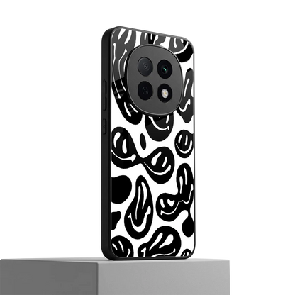 Acid Smiles BW oppo f29 pro 5g mobile cover | shockproof glass phone case