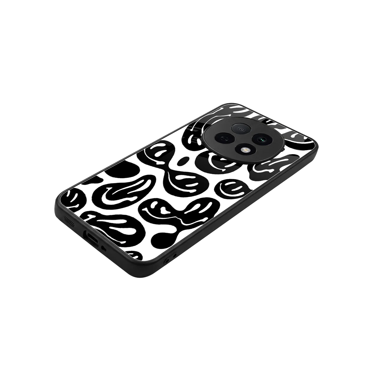 Acid Smiles BW stylish phone case for oppo f29 pro 5g | glossy glass and slim fit