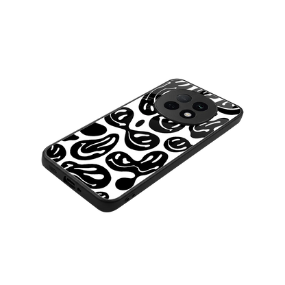 Acid Smiles BW stylish phone case for oppo f29 pro 5g | glossy glass and slim fit