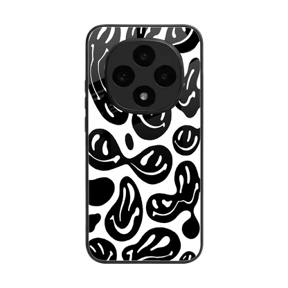 Acid Smiles BW back phone cover | glass case for oppo f31 pro 5g