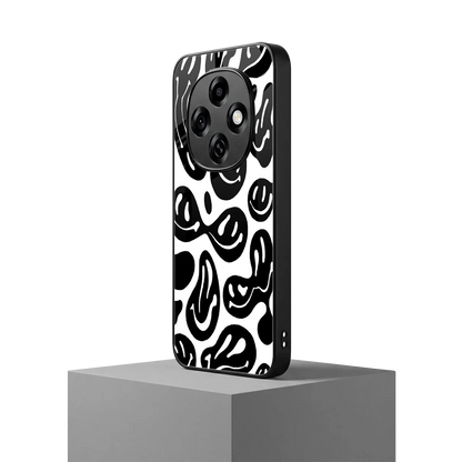 Acid Smiles BW oppo f31 pro 5g mobile cover | shockproof glass phone case