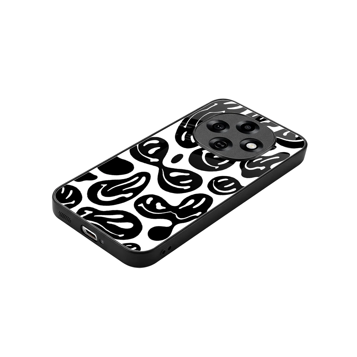 Acid Smiles BW stylish phone case for oppo f31 pro 5g | glossy glass and slim fit