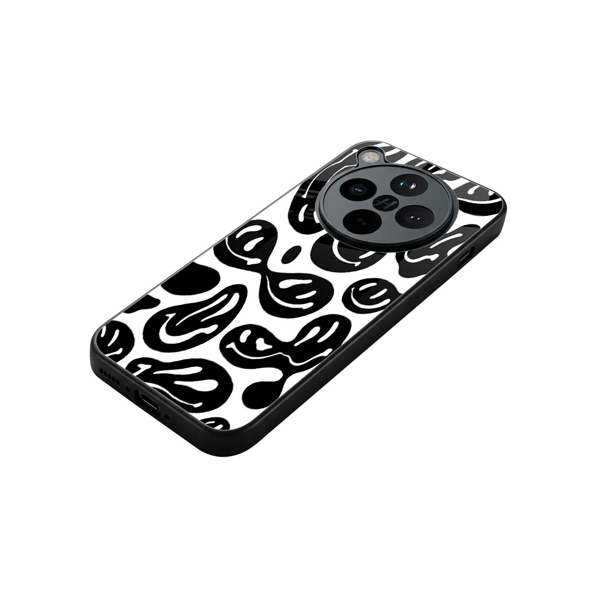 Acid Smiles BW stylish phone case for oppo find x8 | glossy glass and slim fit