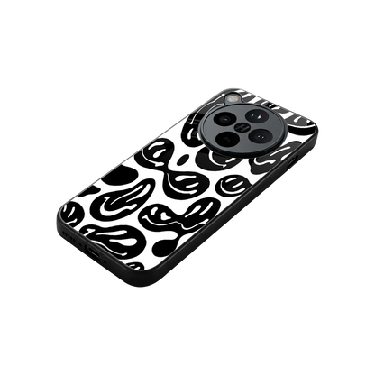 Acid Smiles BW stylish phone case for oppo find x8 | glossy glass and slim fit