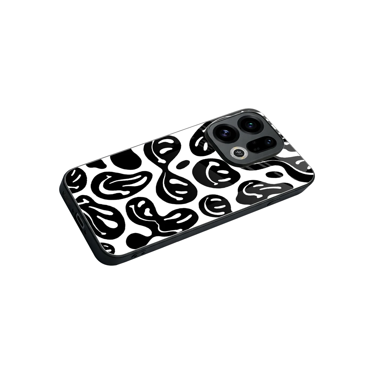 Acid Smiles BW stylish phone case for oppo find x9 | glossy glass and slim fit