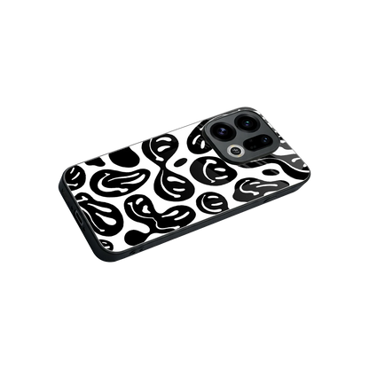 Acid Smiles BW stylish phone case for oppo find x9 | glossy glass and slim fit
