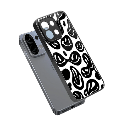 Acid Smiles BW sleek oppo k13 5g cover with tempered glass back and TPU edges