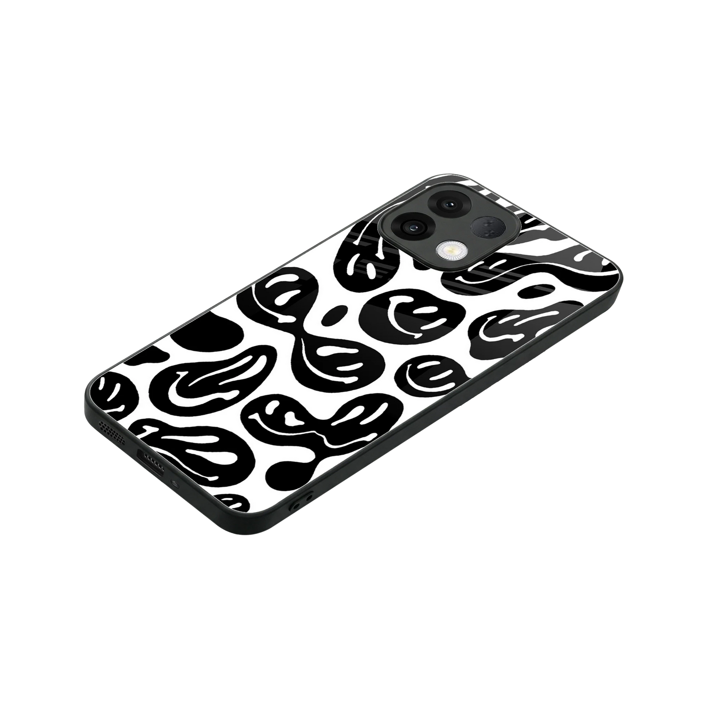 Acid Smiles BW stylish phone case for oppo k13 5g | glossy glass and slim fit