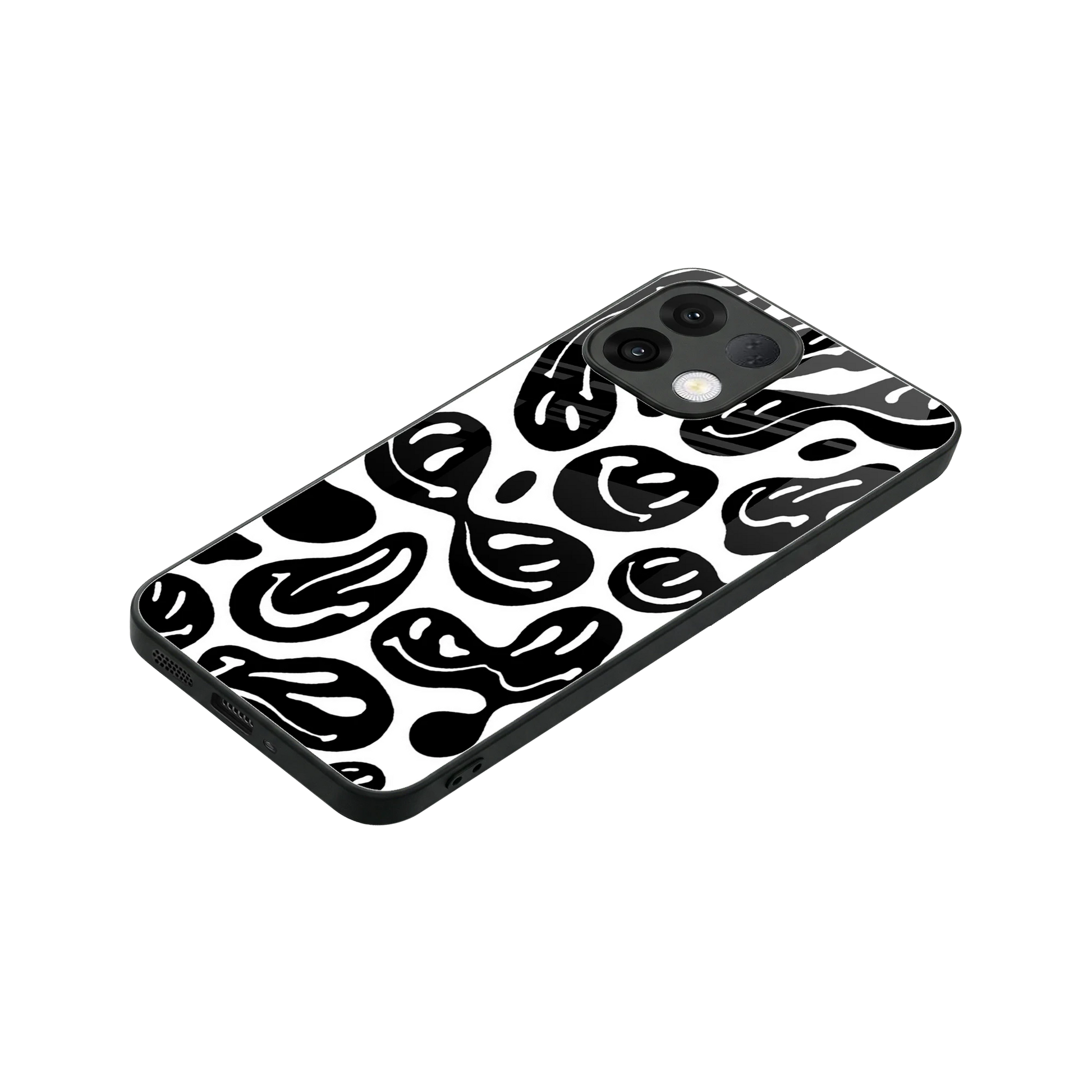 Acid Smiles BW stylish phone case for oppo k13 5g | glossy glass and slim fit