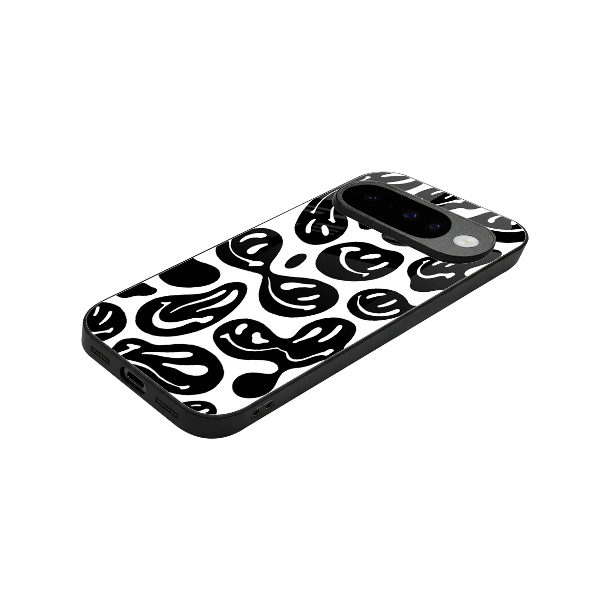 Acid Smiles BW stylish phone case for google pixel 10 | glossy glass and slim fit