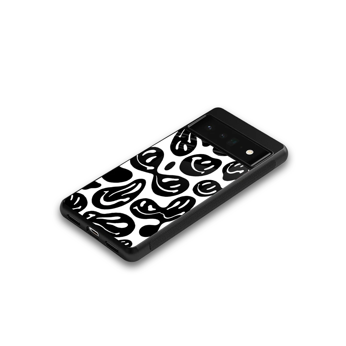 Acid Smiles BW google pixel 6 pro mobile cover | shockproof glass phone case