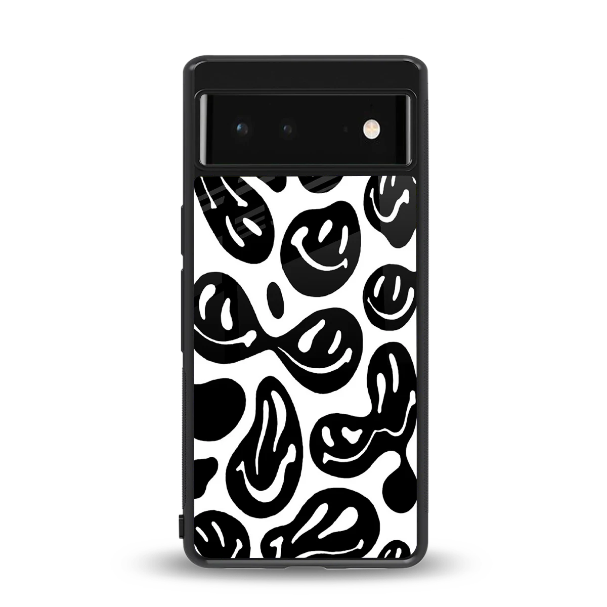 Acid Smiles BW back phone cover | glass case for google pixel 6a