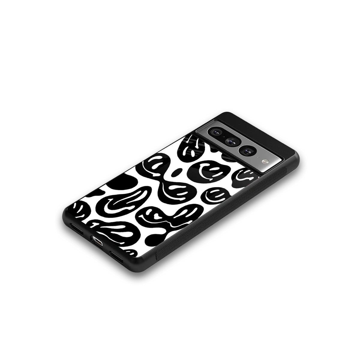 Acid Smiles BW google pixel 7 pro mobile cover | shockproof glass phone case