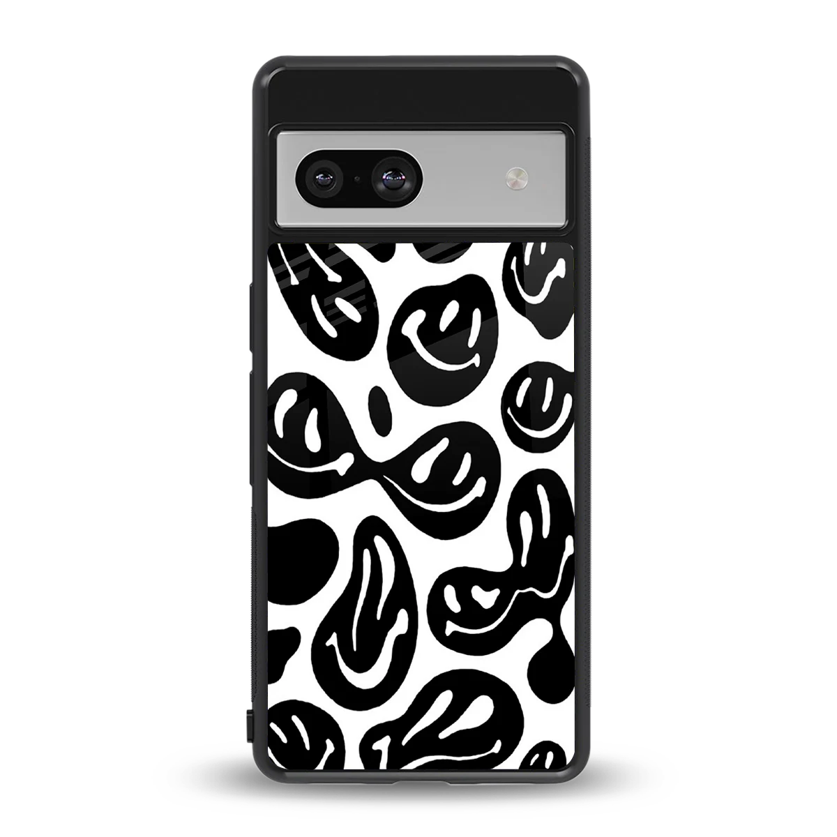 Acid Smiles BW back phone cover | glass case for google pixel 7