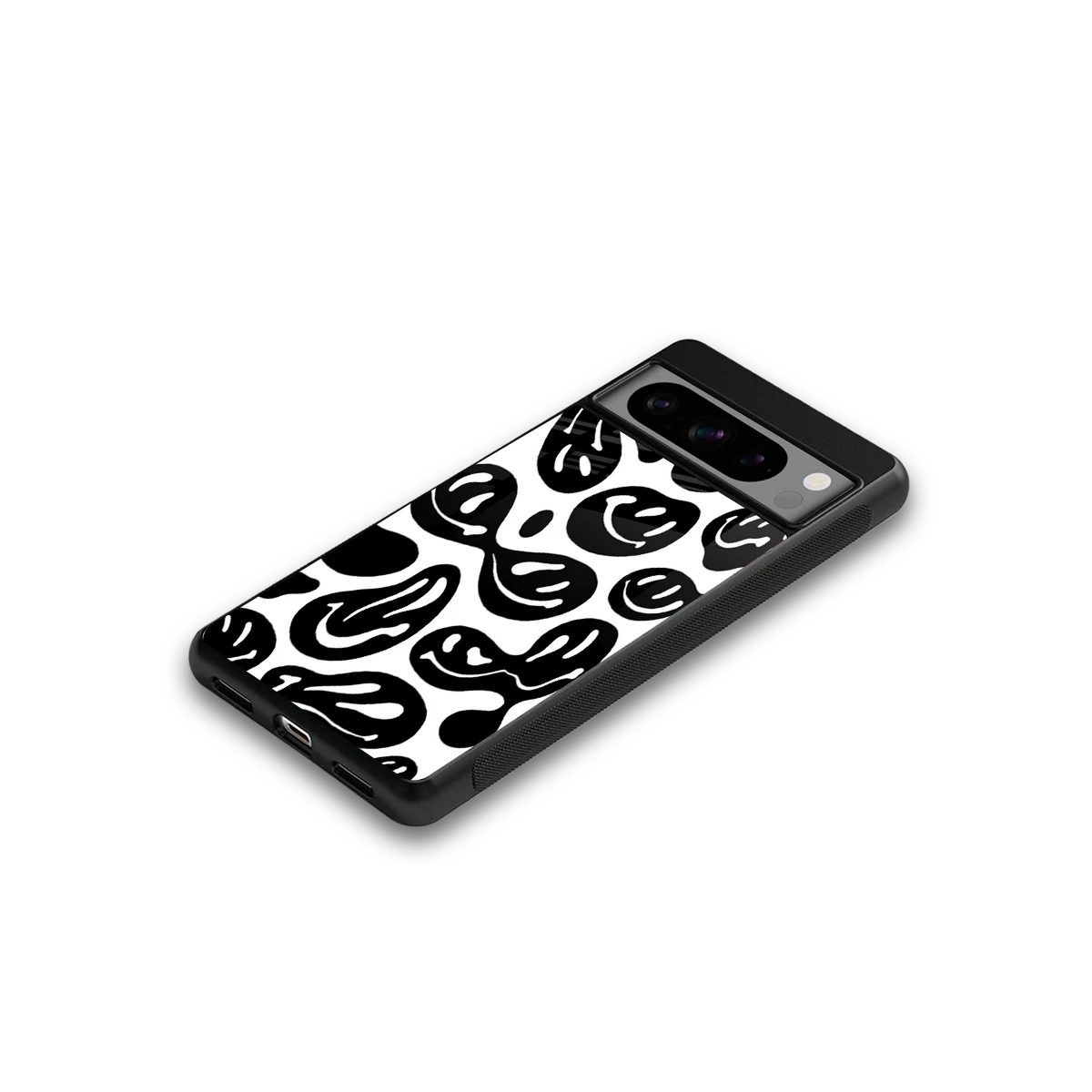 Acid Smiles BW google pixel 8 pro mobile cover | shockproof glass phone case