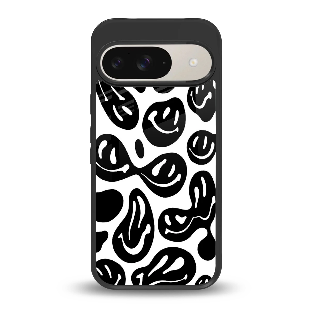 Acid Smiles BW back phone cover | glass case for google pixel 9