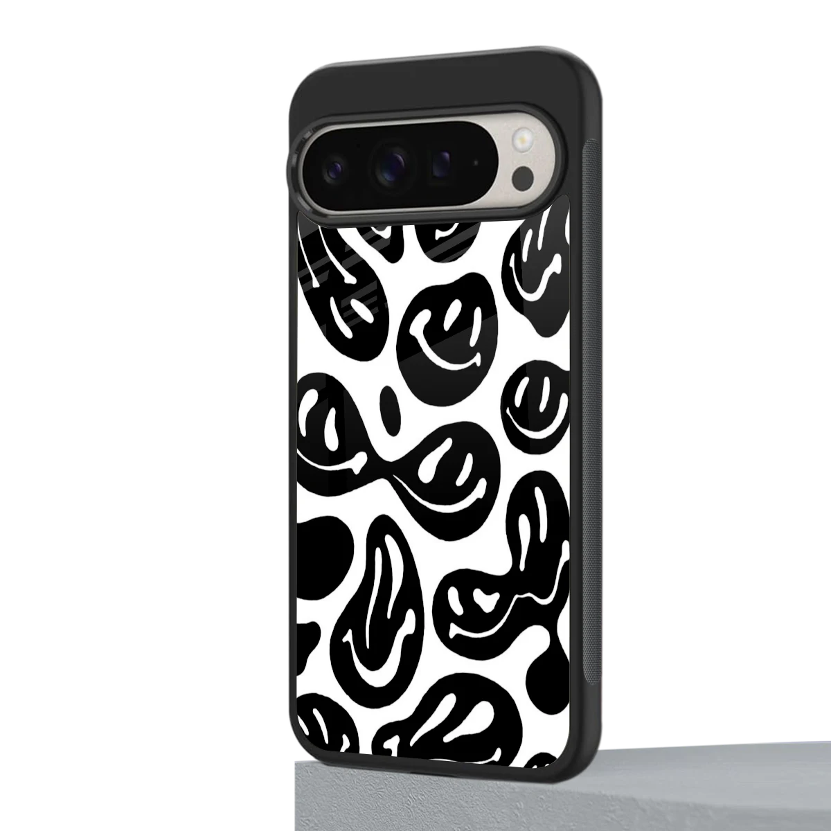 Acid Smiles BW google pixel 9 pro xl mobile cover | shockproof glass phone case