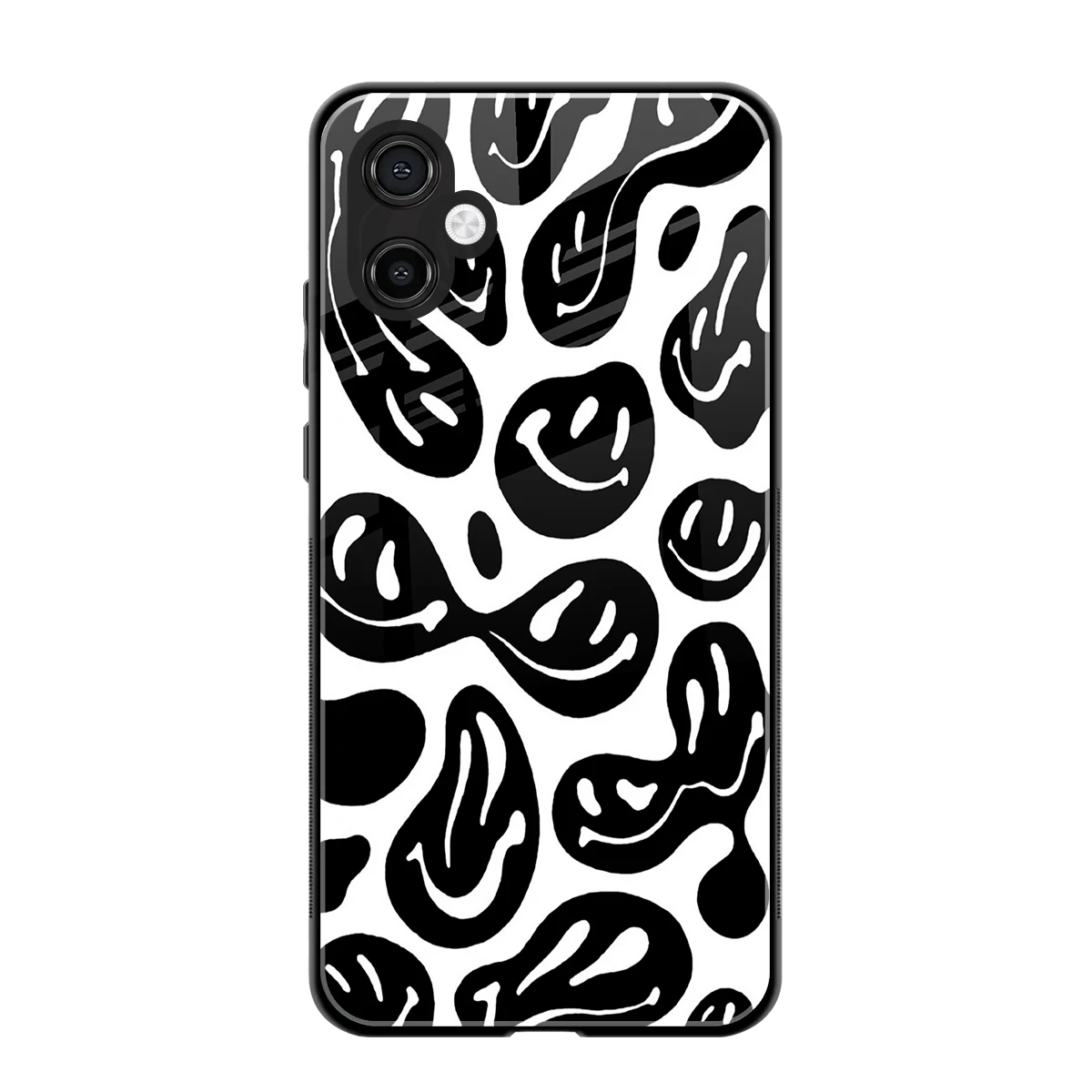 Acid Smiles BW back phone cover | glass case for samsung galaxy a06 5g