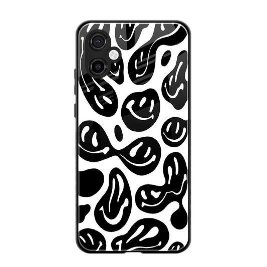Acid Smiles BW back phone cover | glass case for samsung galaxy a06 5g