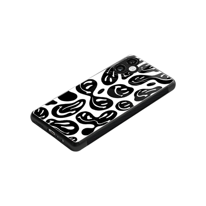 Acid Smiles BW stylish phone case for samsung galaxy a06 5g | glossy glass and slim fit