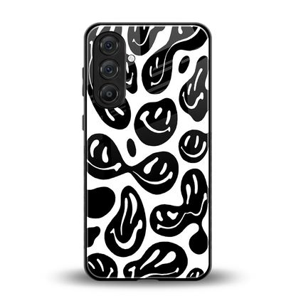 Acid Smiles BW back phone cover | glass case for samsung galaxy a37 5g
