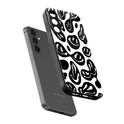 Acid Smiles BW sleek samsung galaxy f54 5g cover with tempered glass back and TPU edges
