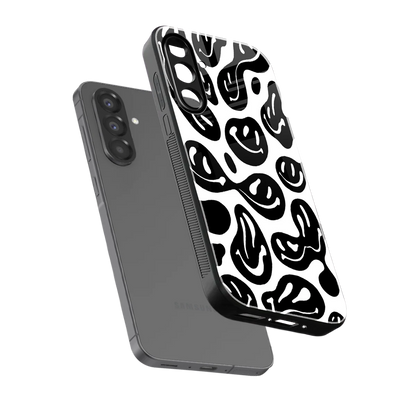 Acid Smiles BW sleek samsung galaxy a37 5g cover with tempered glass back and TPU edges