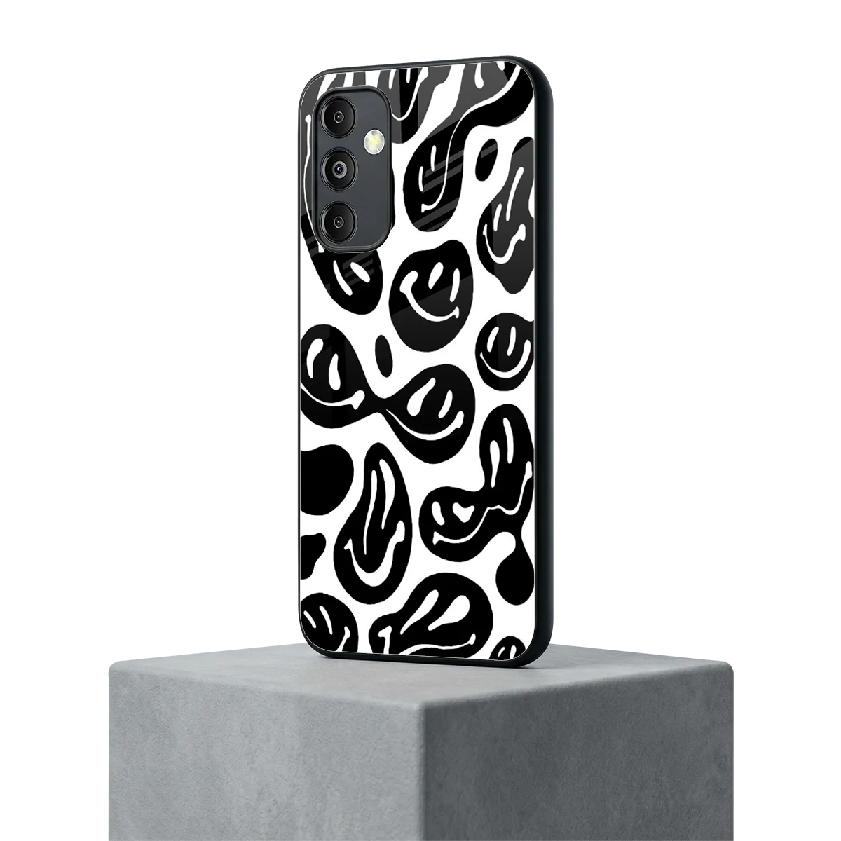 Acid Smiles BW samsung galaxy m14 5g mobile cover | shockproof glass phone case