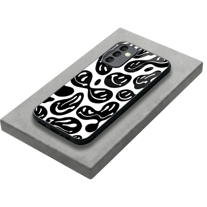 Acid Smiles BW stylish phone case for samsung galaxy m14 5g | glossy glass and slim fit