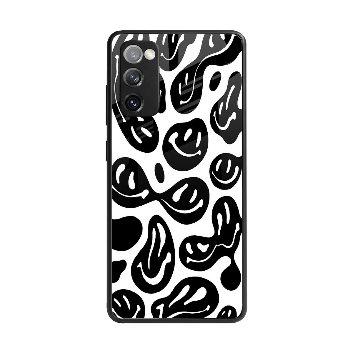 Acid Smiles BW back phone cover | glass case for samsung galaxy s20 fe
