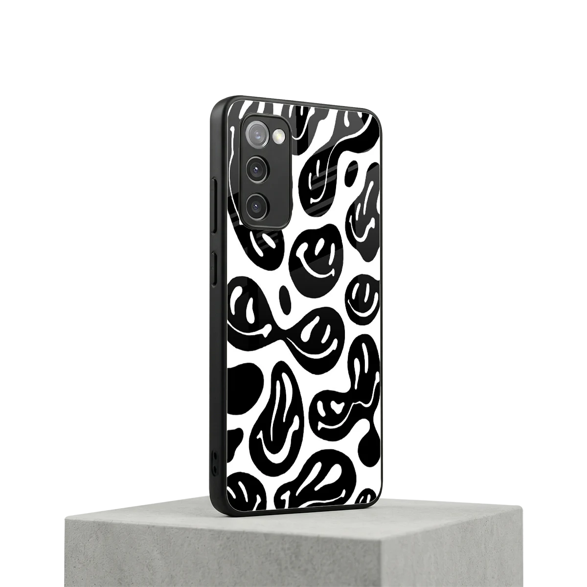 Acid Smiles BW samsung galaxy s20 fe mobile cover | shockproof glass phone case