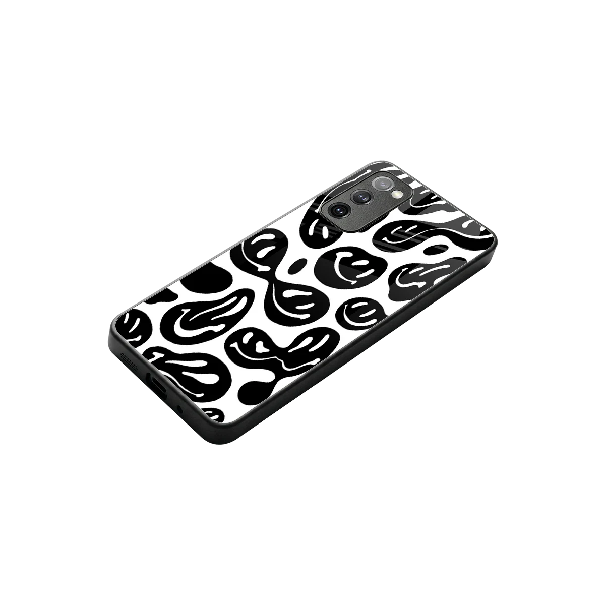 Acid Smiles BW stylish phone case for samsung galaxy s20 fe | glossy glass and slim fit