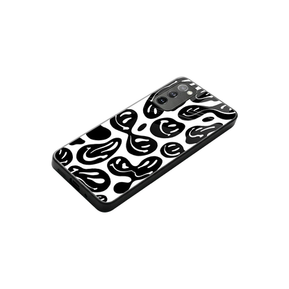 Acid Smiles BW stylish phone case for samsung galaxy s20 fe | glossy glass and slim fit
