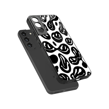 Acid Smiles BW sleek samsung galaxy s22 cover with tempered glass back and TPU edges