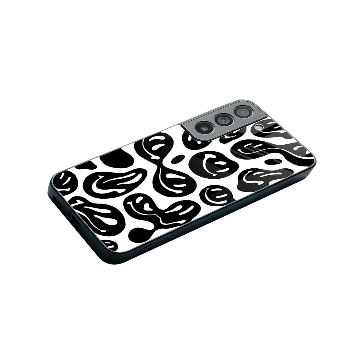 Acid Smiles BW stylish phone case for samsung galaxy s22 | glossy glass and slim fit