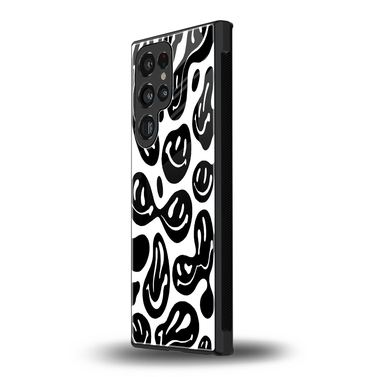 Acid Smiles BW samsung galaxy s23 ultra mobile cover | shockproof glass phone case